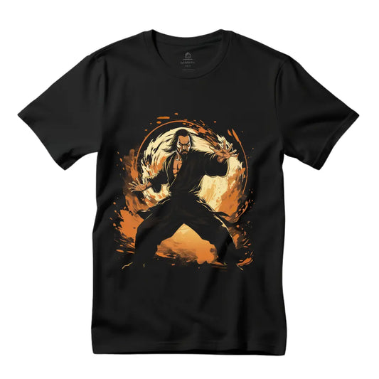 Kung Fu Man T-Shirt: Embrace Martial Arts in Style - Black Threadz