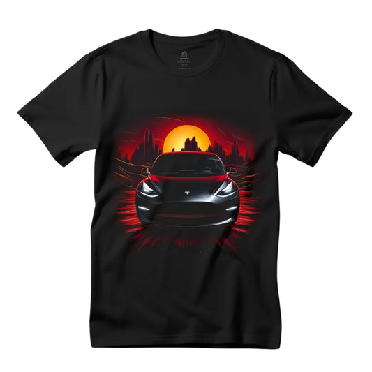 Model 3 T-Shirt: Embrace the Future of Automotive Innovation - Black Threadz