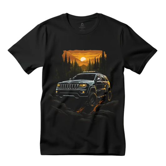 Jeep Grand Cherokee T-Shirt: Embrace Off-Road Adventure - Black Threadz