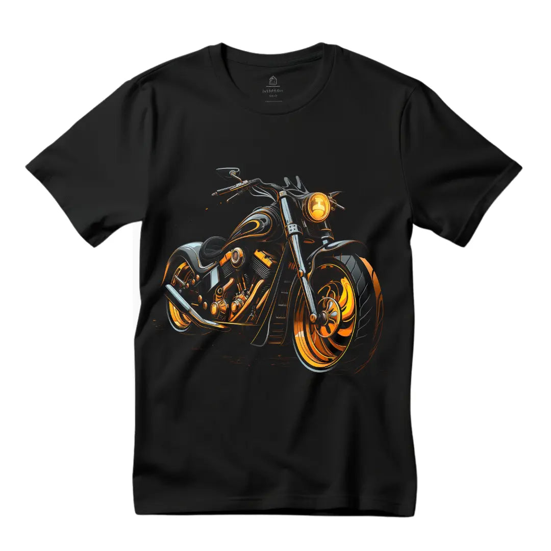 Men's Motorcycle T-Shirt - Sleek & Stylish Biker Apparel - Black Threadz