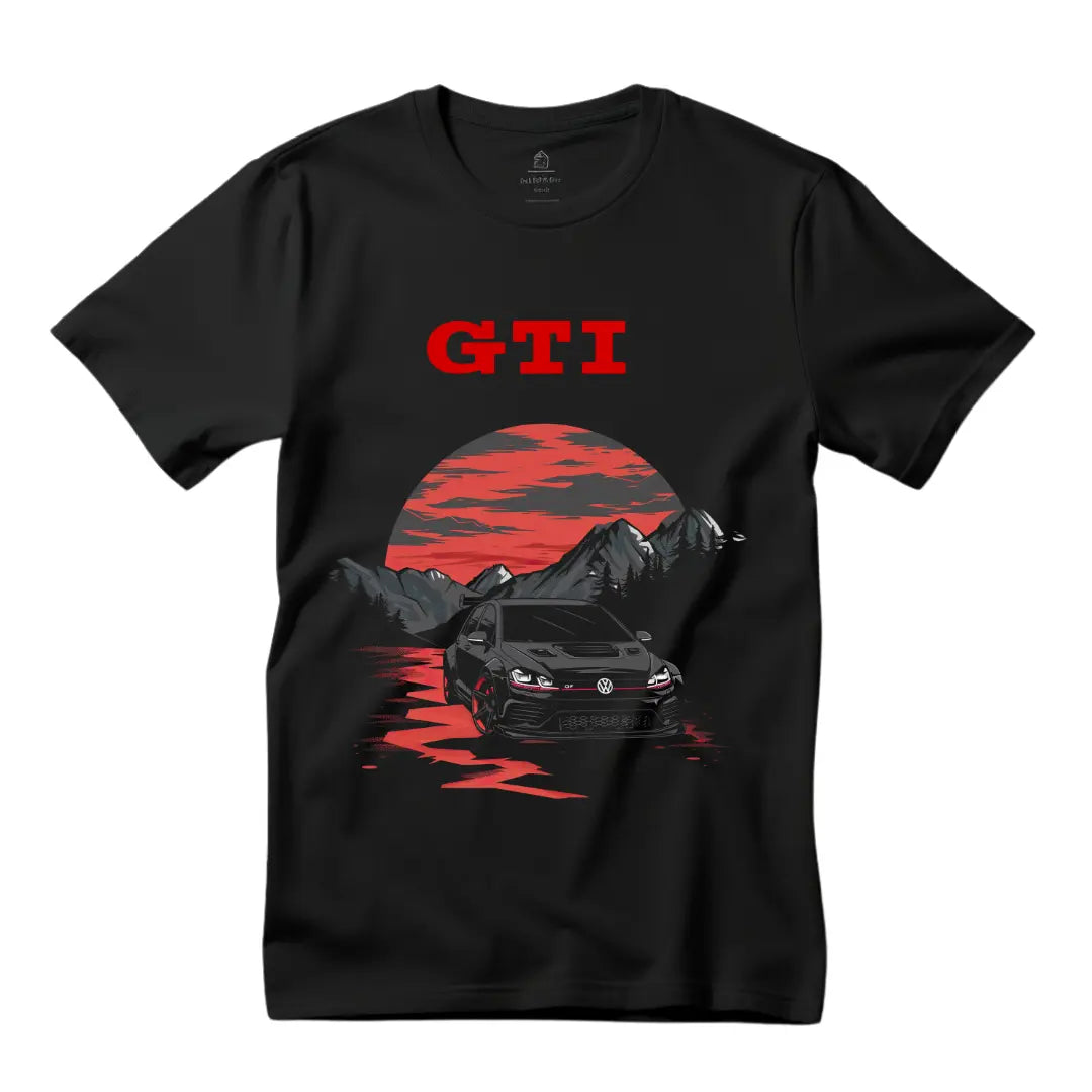 Peak Performance: Volkswagen GTI Mountain Black T-Shirt - Black Threadz