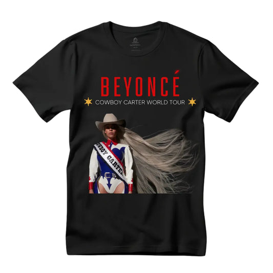 Official Beyoncé Cowboy Carter World Tour Concert Shirt - Black Tee - Bey Hive Merch - Black Threadz