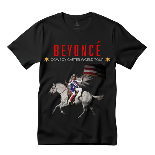 Beyoncé Cowboy Carter World Tour Concert Shirt - Black Tee for Fans - Black Threadz