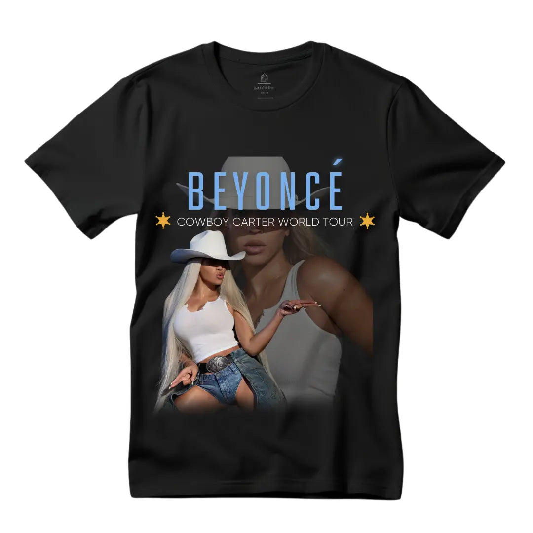 Beyoncé Cowboy Carter World Tour Black T-Shirt: Exclusive Concert Apparel - Black Threadz