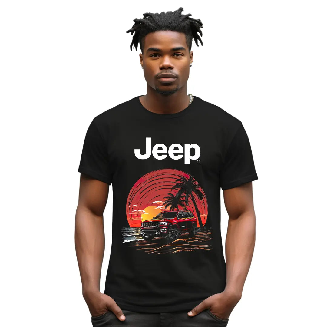 Legendary Adventure: Jeep Grand Cherokee T-Shirt - Black Threadz