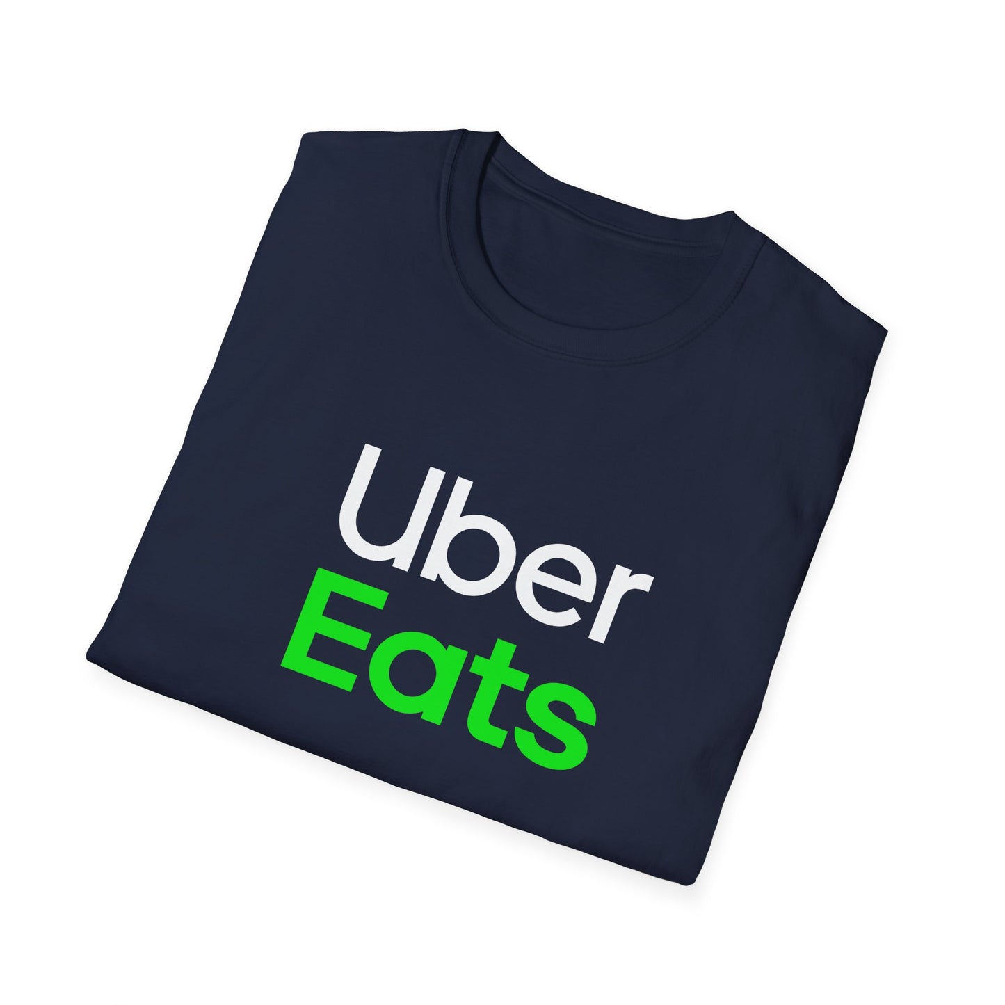 Uber Eats Graphic Tee - Unisex Cotton T-Shirt for Delivery Driver & Courier Gear | Official Uber Merch & Work Uniform | Logistics Apparel Streetwear - Perfect Foodie Gift & Uber Gift Delivery App Clothing