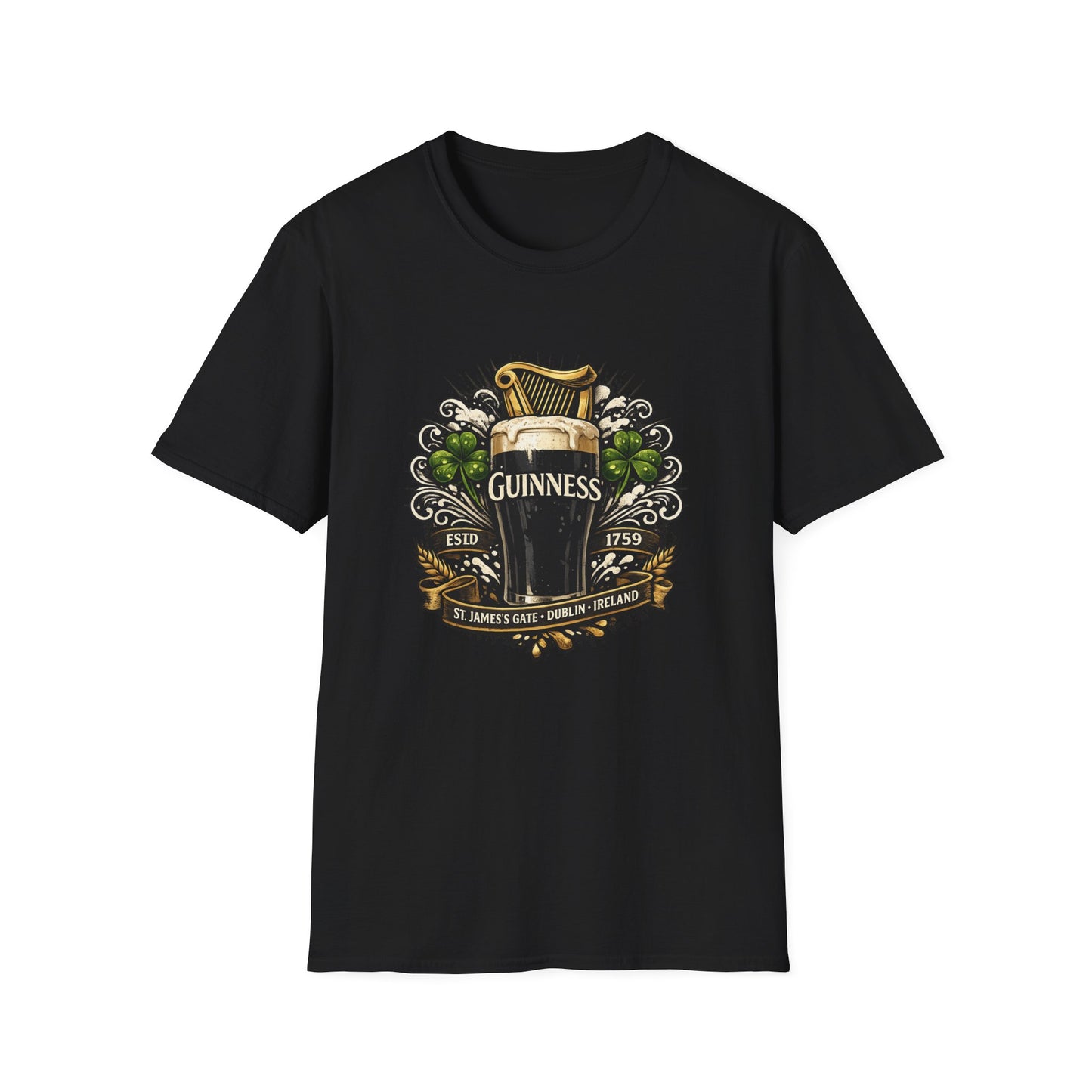 Guinness T-Shirt – Irish Stout Fan Tee, Beer Lover Shirt, Brewery & Bar Merch