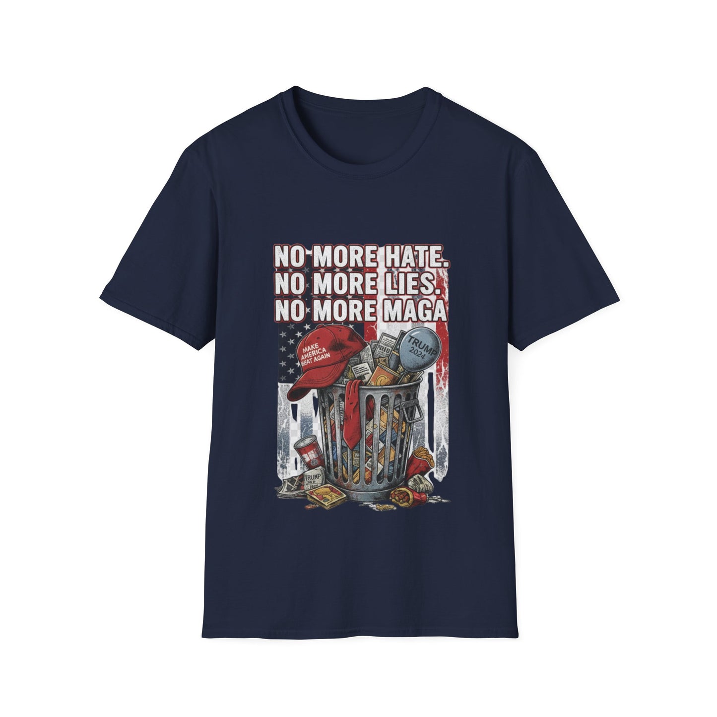 No More MAGA Anti-Trump T-Shirt | 2026 No Kings & Democracy Protest Gear
