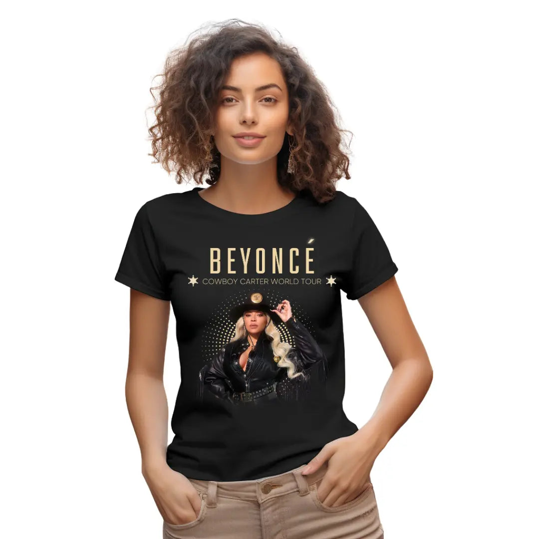 Exclusive Beyoncé Cowboy Carter World Tour Concert Shirt - Black Tee - Black Threadz