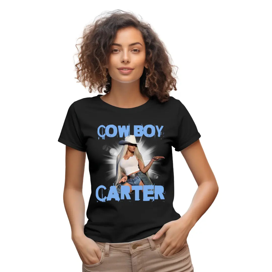 Beyoncé Cowboy Carter Black T-Shirt: Empowering Fashion Statement - Black Threadz