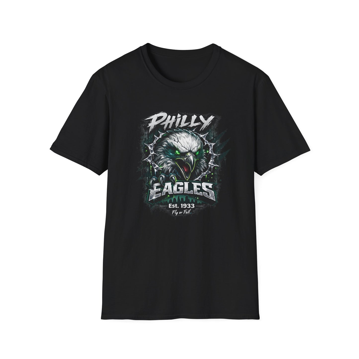 Philadelphia Football Fan T-Shirt — Green Game Day Tee, Philly Tailgate Shirt, Football Fan Graphic Tee, Gift for Philadelphia Fans
