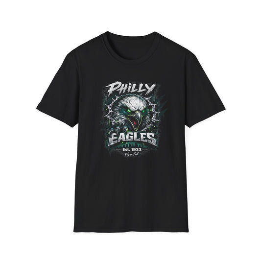 Philadelphia Football Fan T-Shirt — Green Game Day Tee, Philly Tailgate Shirt, Football Fan Graphic Tee, Gift for Philadelphia Fans