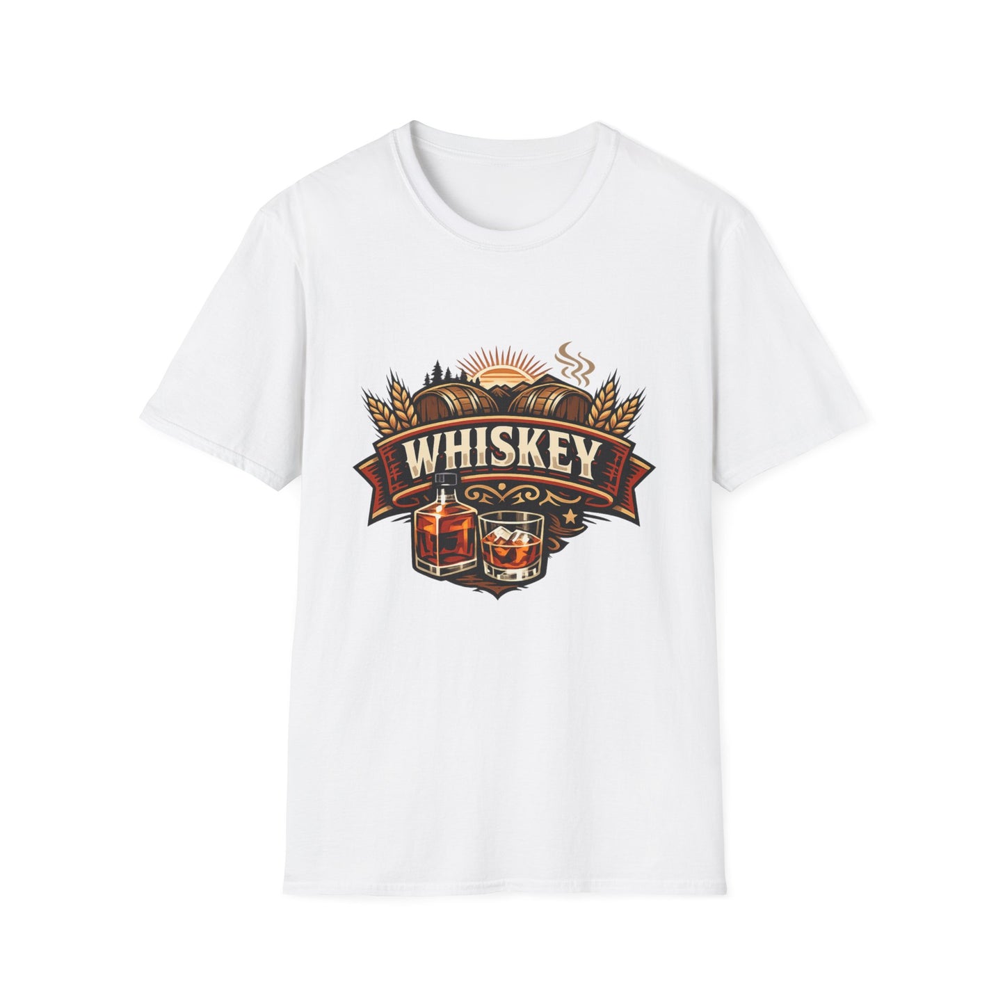 Whiskey T-Shirt – Vintage Bourbon Graphic Tee – Whiskey Lover Shirt – Unisex Drinking Humor Top for Men & Women