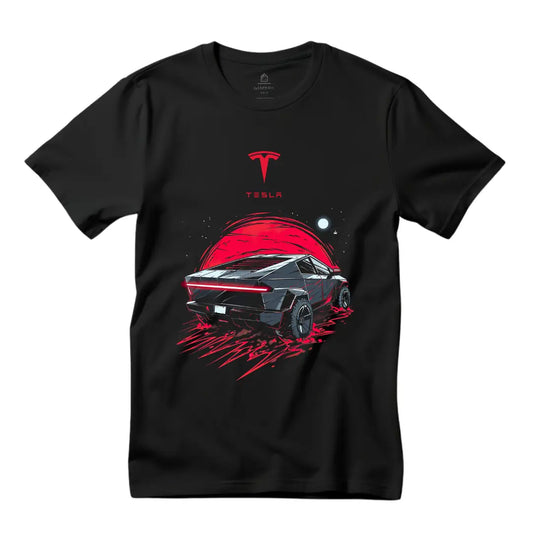 Cybertruck Off-Road Adventure Tee - Premium Black Shirt with Electric Vehicle Design - Black Threadz