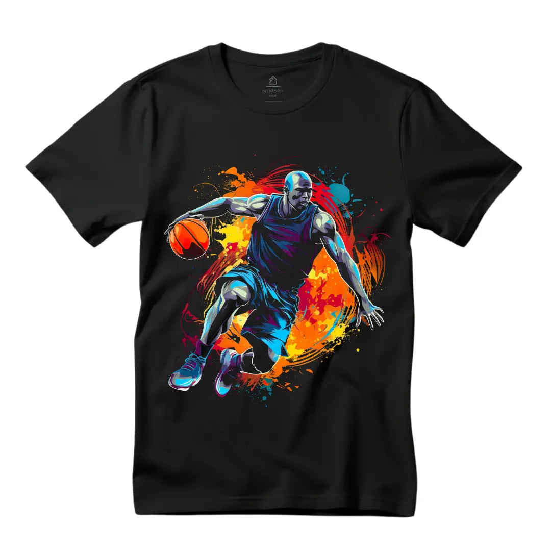 Basketball All-Star: Men's Graphic Tee Capturing the Essence of the Game - Black Threadz