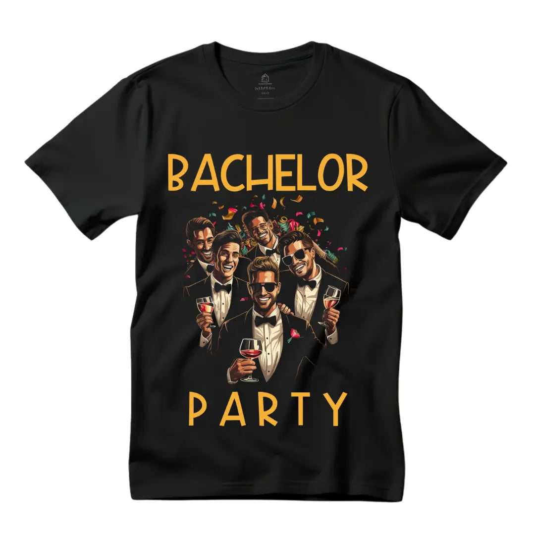 Bachelor Party Celebratory T-Shirt - Black Threadz