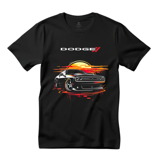 Dodge Challenger Graphic T-Shirt - Premium Black Tee with Iconic Muscle Car Design - Black Threadz