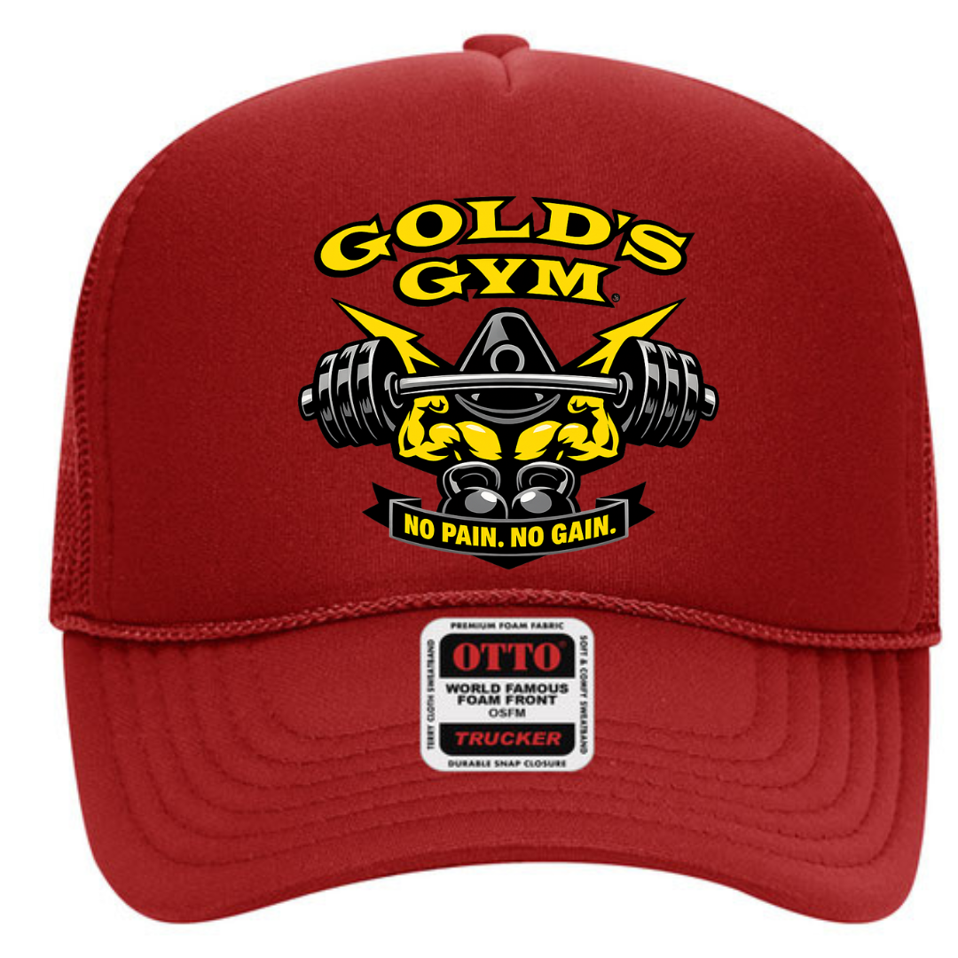Gold’s Gym Trucker Snapback Hat – Classic Fitness Mesh Cap, Adjustable Fit