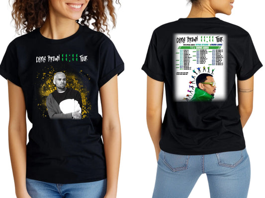 Exclusive Chris Brown 11:11 Tour Concert Black T-Shirt - Limited Edition Merchandise! - Black Threadz