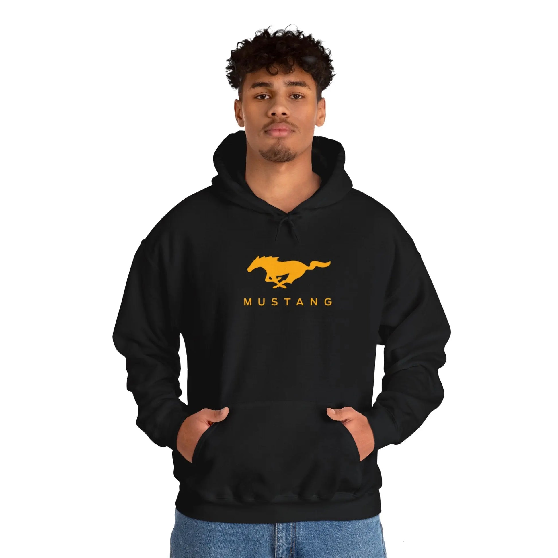 Stunning Sunset Drive: Ford Mustang Black Hoodie - Black Threadz