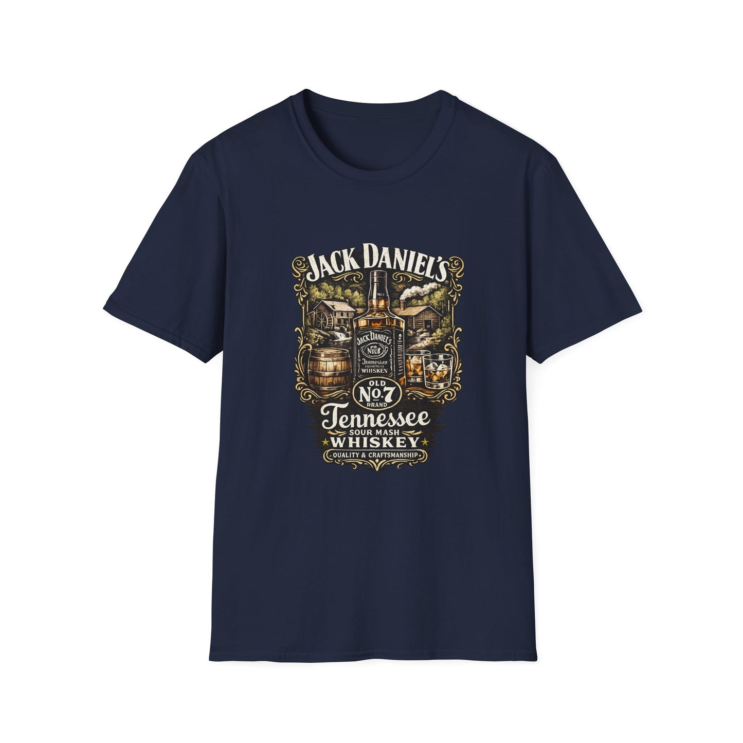 Jack Daniel’s T-Shirt – Whiskey Fan Tee, Tennessee Whiskey Shirt, Bar & Party Merch