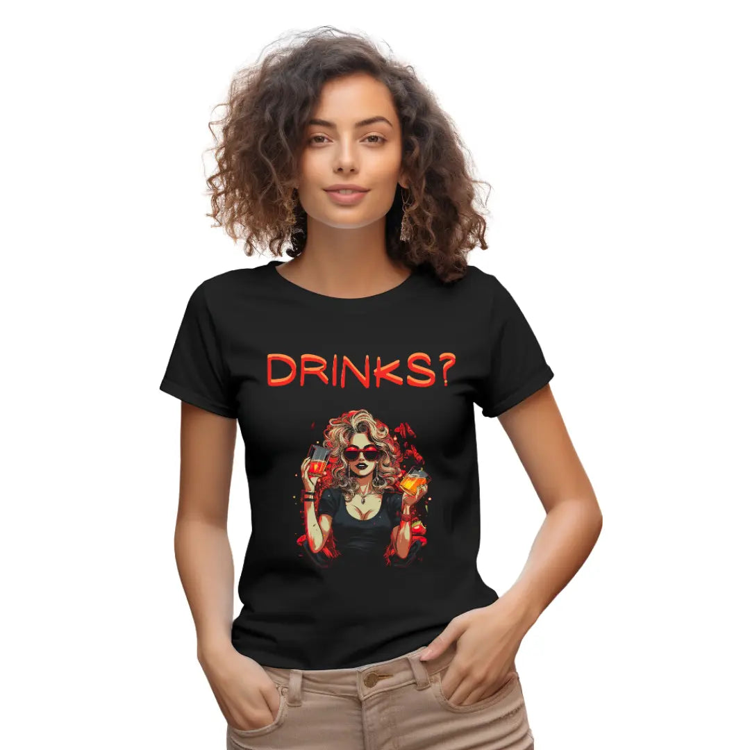Drinks T-Shirt: Raise a Toast in Style - Black Threadz