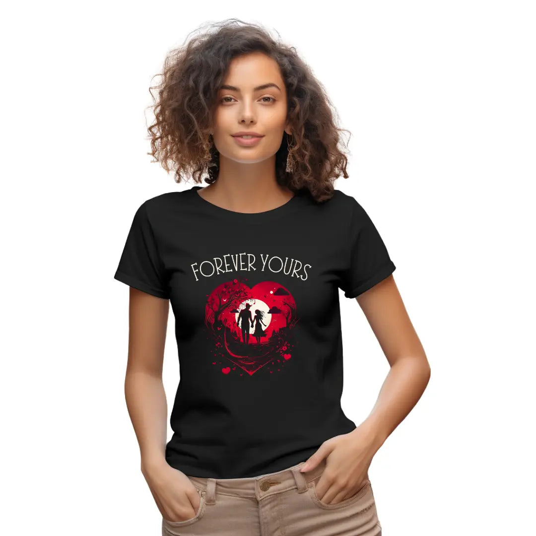 Forever Yours Valentines Day T-Shirt - Black Threadz