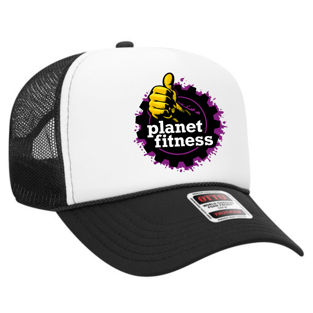 Planet Fitness Trucker Snapback Hat – Gym Lifestyle Mesh Cap, Adjustable Fit