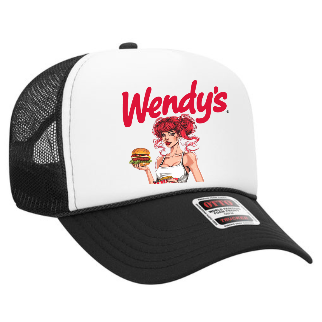 Wendy's Black Trucker Snapback Hat
