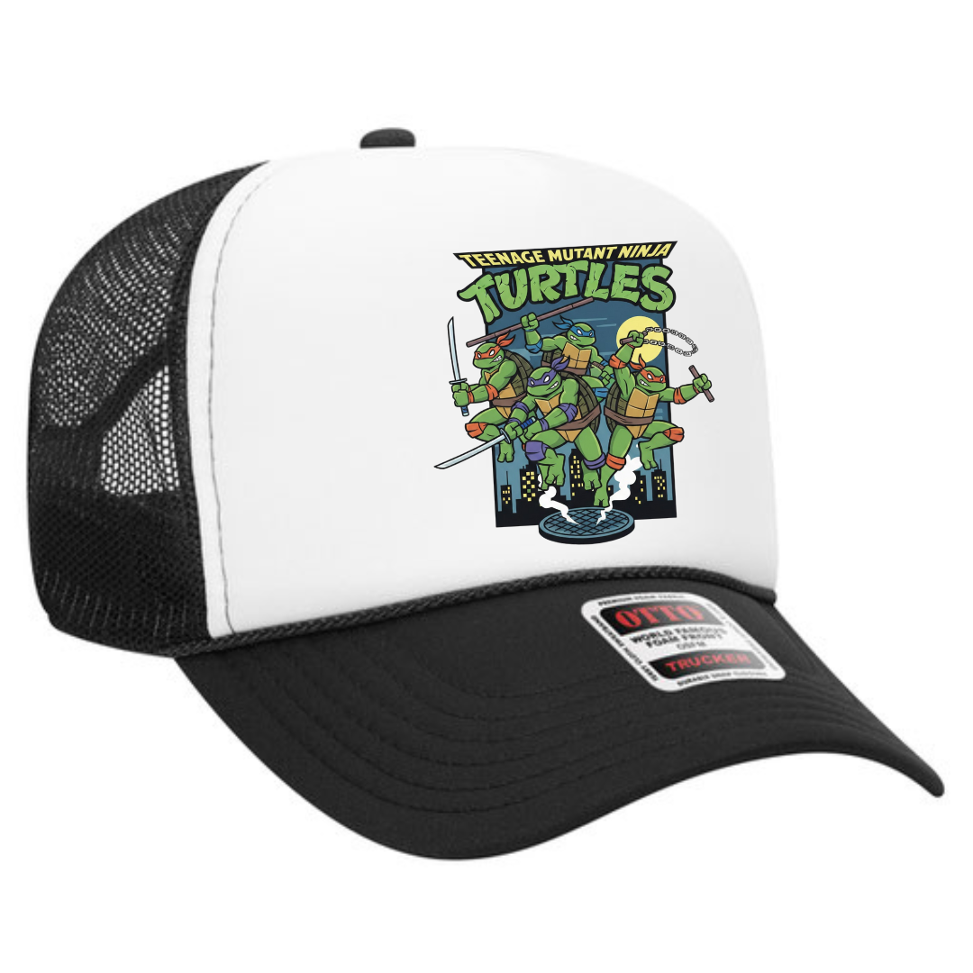 Teenage Mutant Ninja Turtles Trucker Snapback Hat – TMNT Retro Mesh Cap, Adjustable Fit