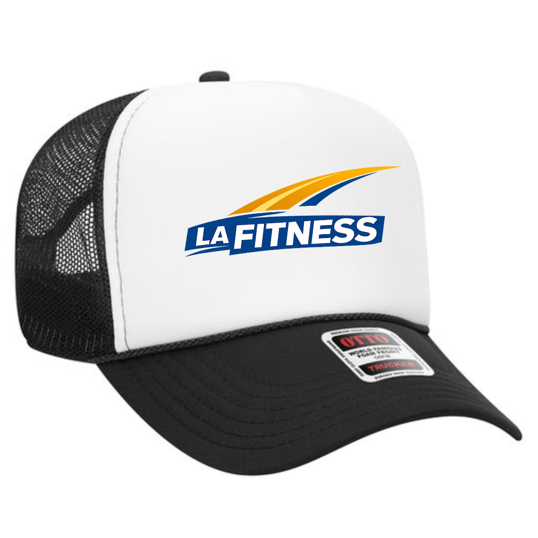 LA Fitness Trucker Snapback Hat – Gym Lifestyle Mesh Cap, Adjustable Fit