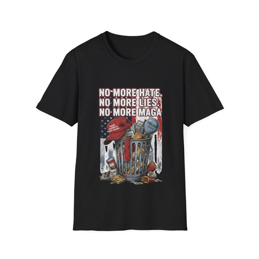 No More MAGA Anti-Trump T-Shirt | 2026 No Kings & Democracy Protest Gear