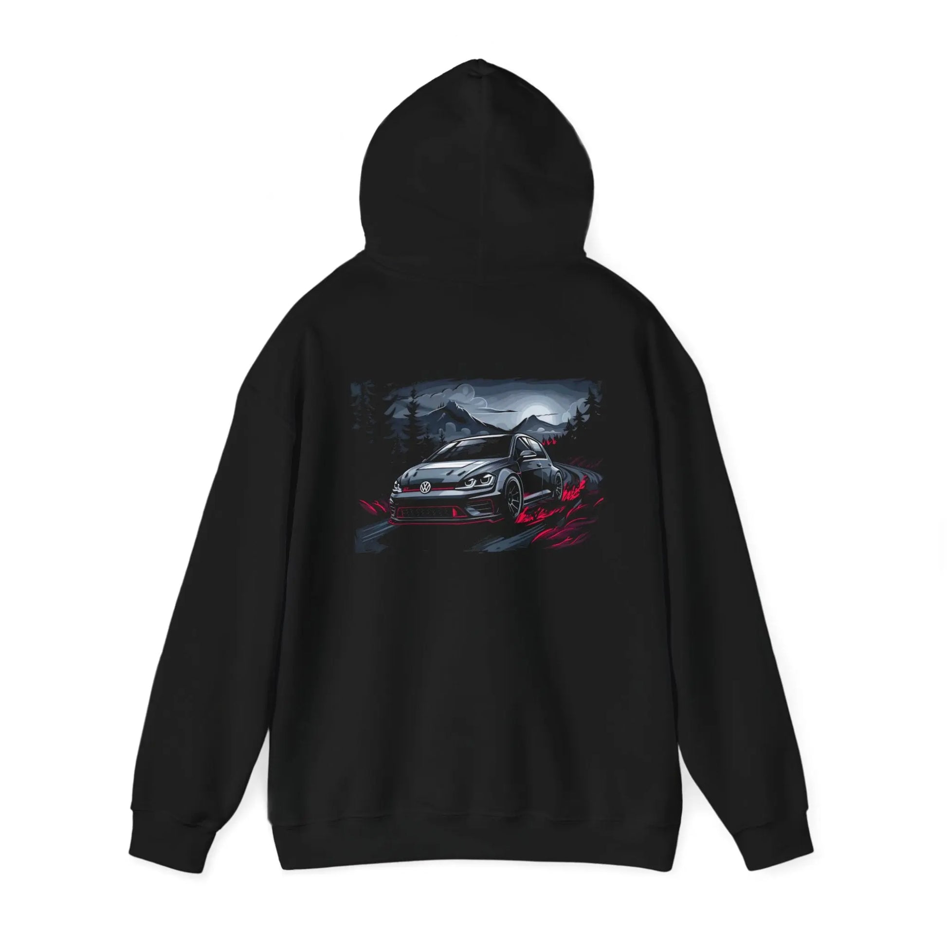 Classic Charm: Volkswagen GTI Countryside Black Hoodie - Black Threadz