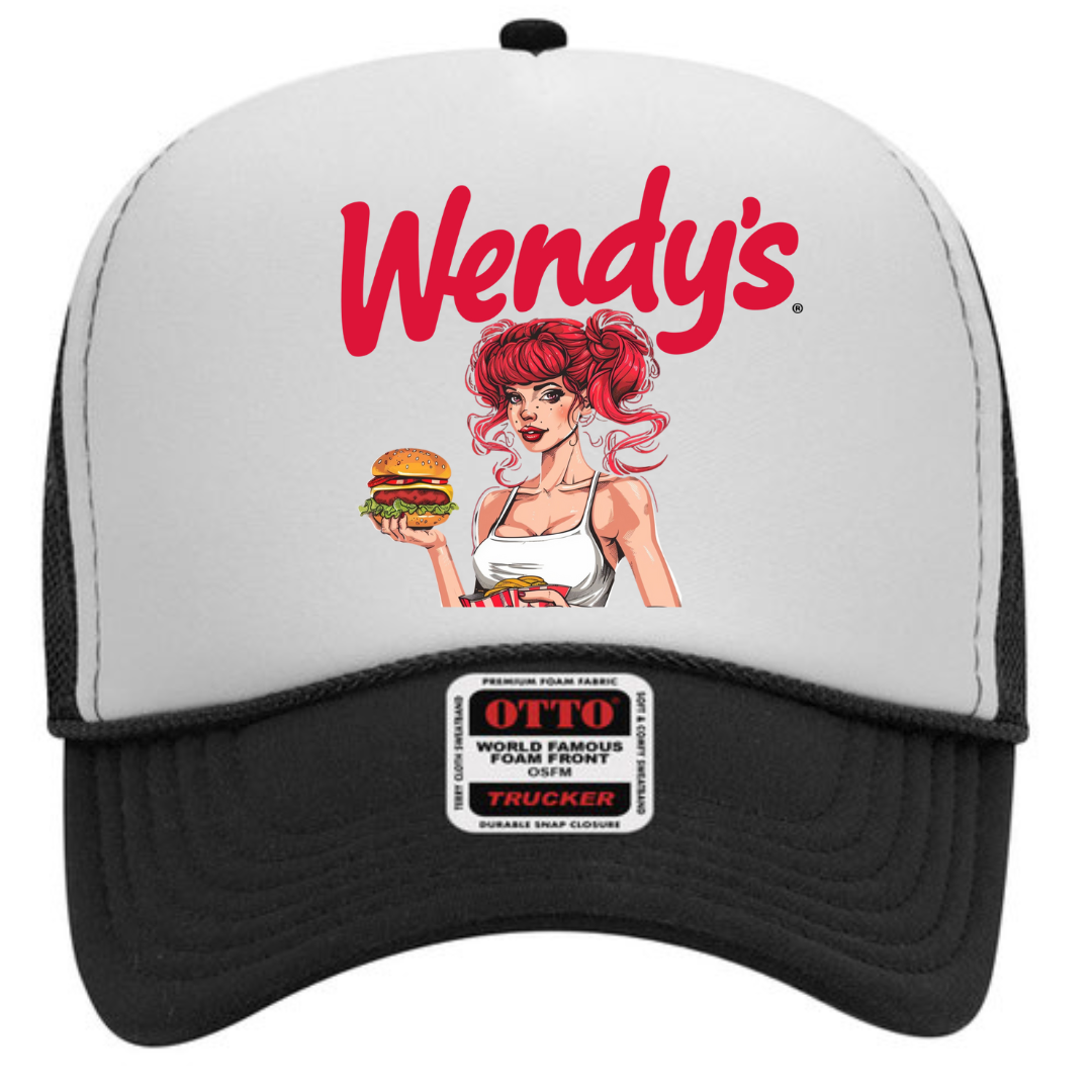Wendy's Black Trucker Snapback Hat