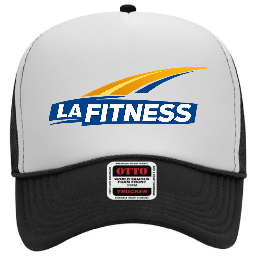 LA Fitness Trucker Snapback Hat – Gym Lifestyle Mesh Cap, Adjustable Fit