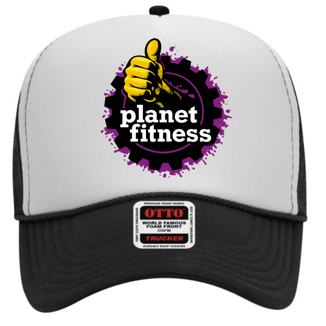 Planet Fitness Trucker Snapback Hat – Gym Lifestyle Mesh Cap, Adjustable Fit