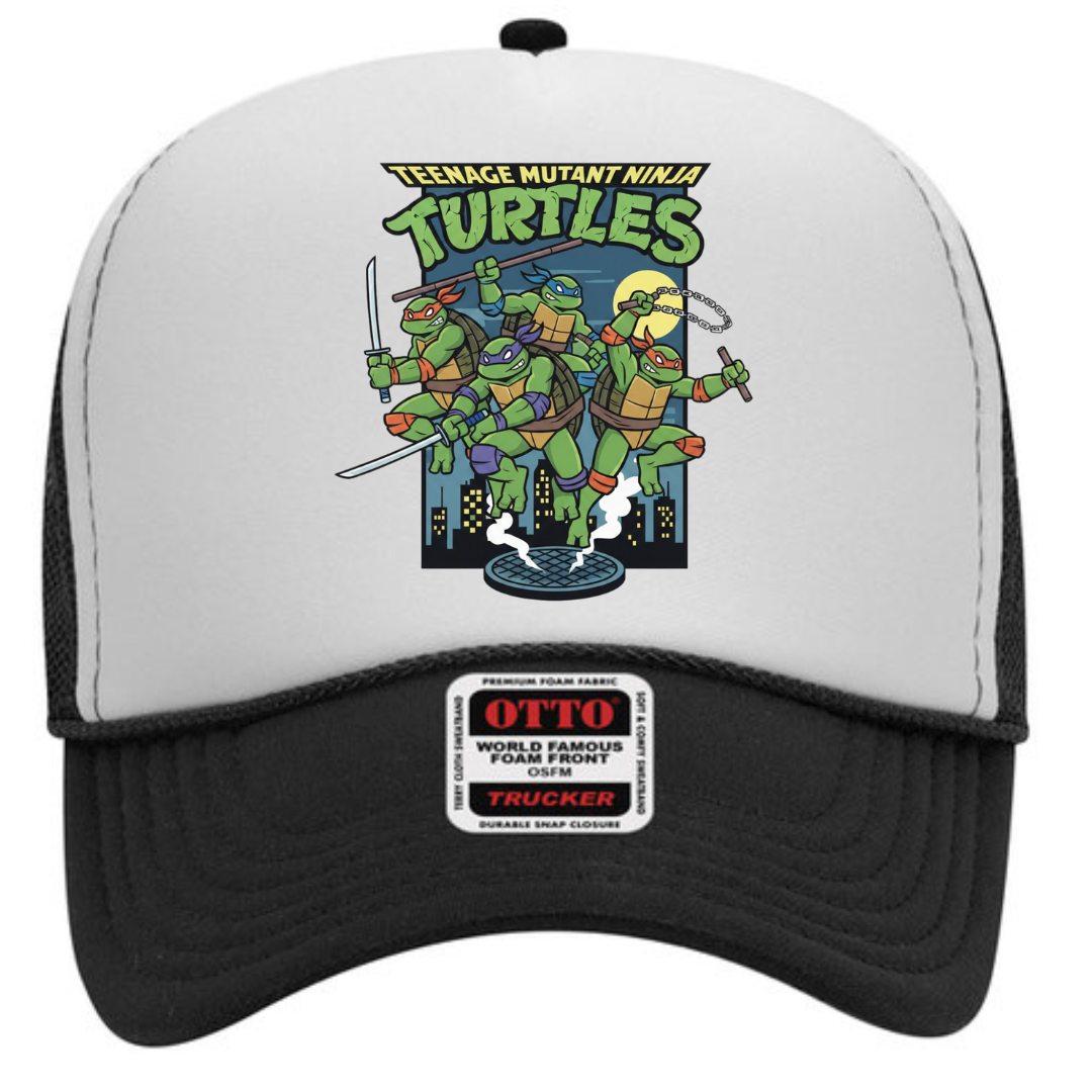 Teenage Mutant Ninja Turtles Trucker Snapback Hat – TMNT Retro Mesh Cap, Adjustable Fit