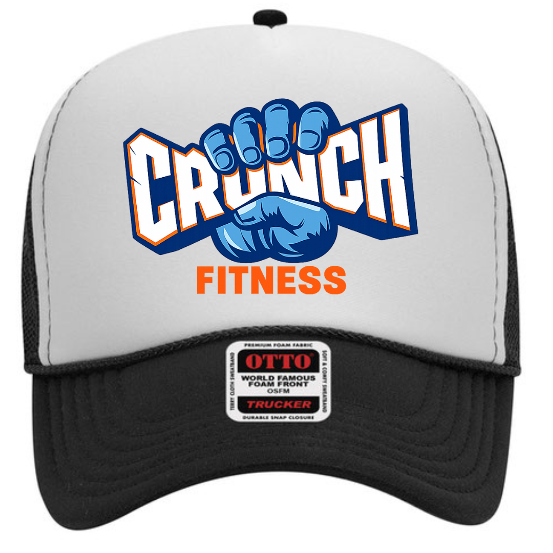 Crunch Fitness Trucker Snapback Hat – Gym Lifestyle Mesh Cap, Adjustable Fit