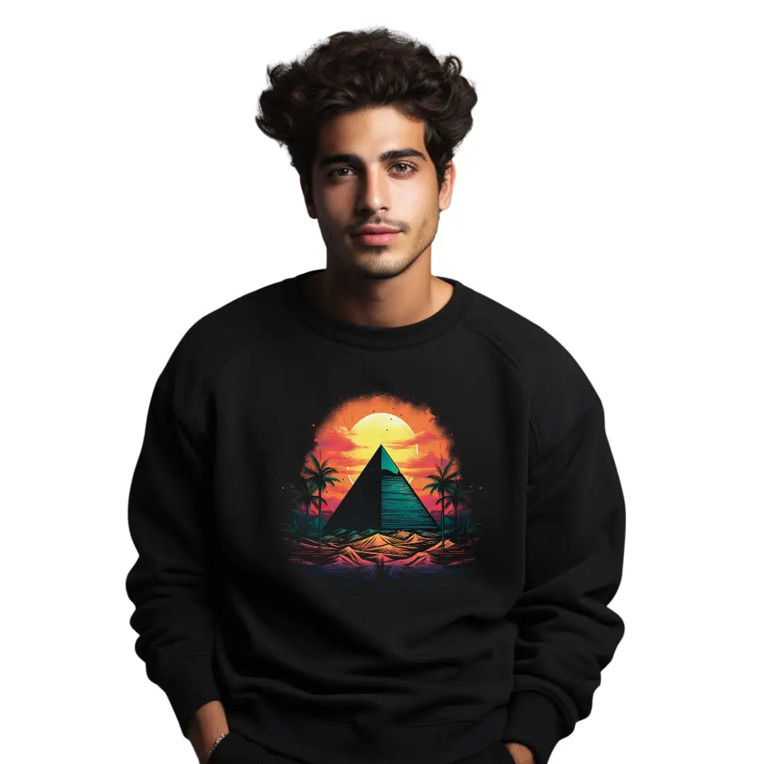Pyramid Sweatshirt: Unleash Your Inner Mystique with our Stylish Sweatshirt - Black Threadz