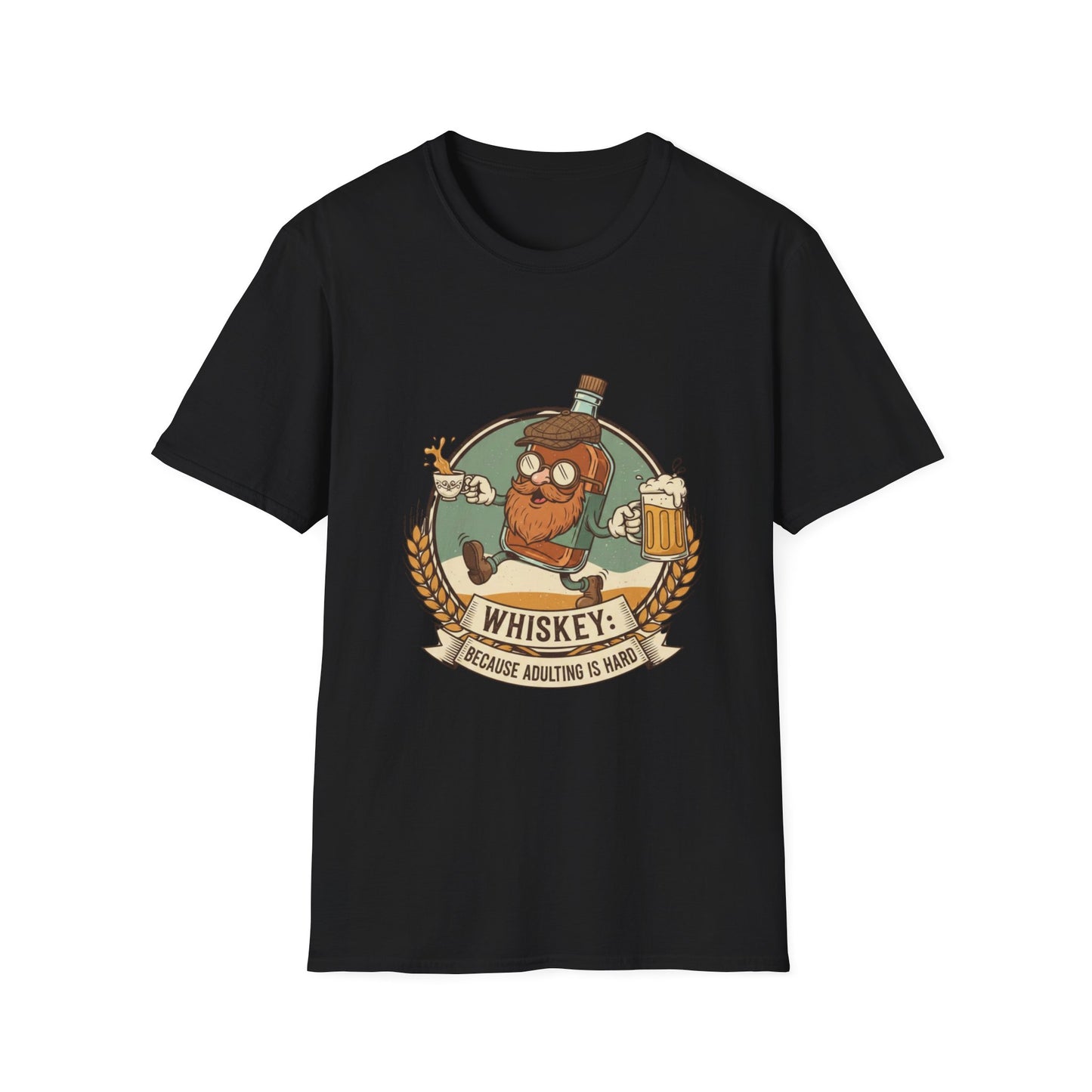 Funny Whiskey T-Shirt – Sarcastic Bourbon Graphic Tee – Whiskey Lover Humor Shirt – Unisex Drinking Party Top