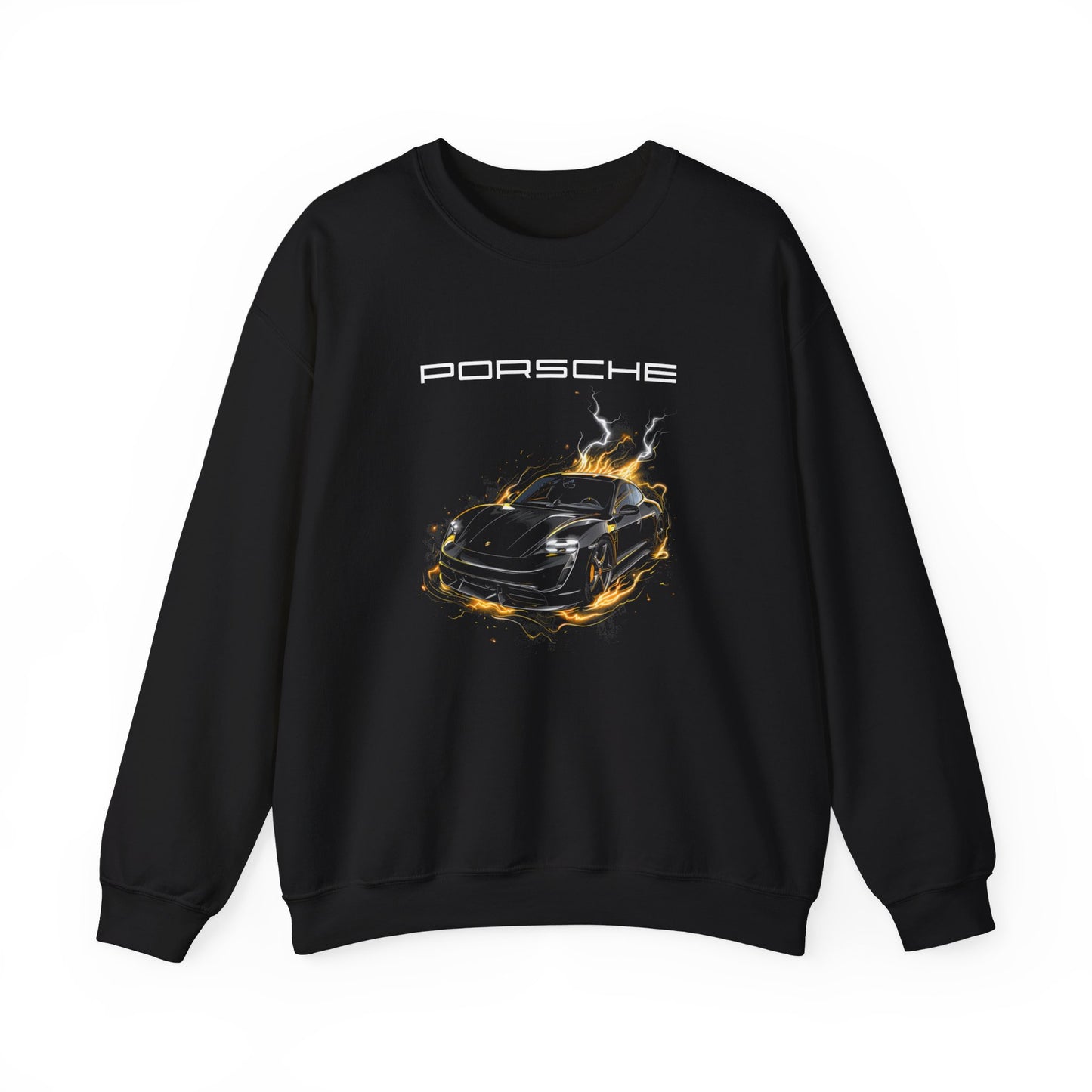 Porsche Taycan Sweatshirt - Men's Black Porsche Sweatshirt - Ideal Porsche Owner Gifts for Him and Her