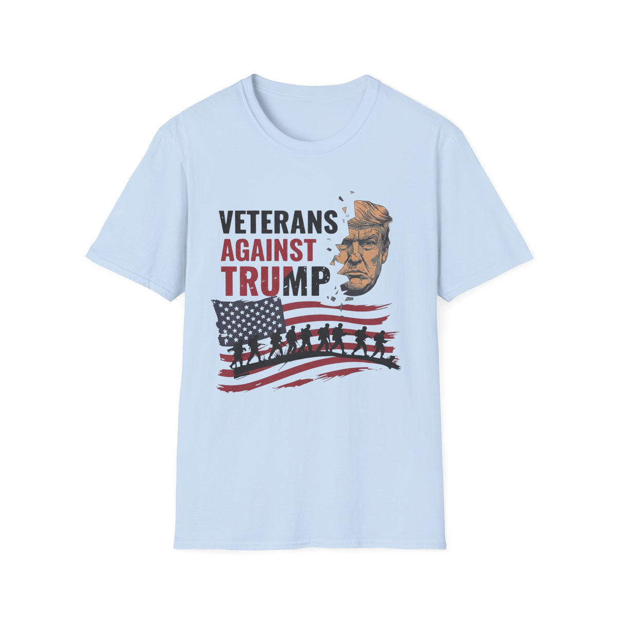Veterans Against Trump T-Shirt | Patriotic No Kings & Protest Apparel