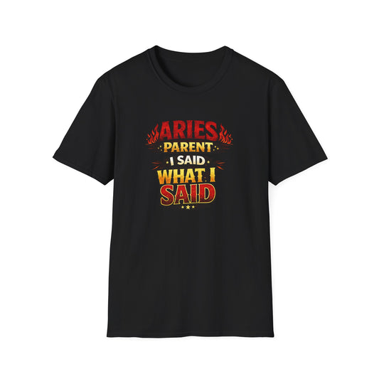 Aries Parent T-Shirt – “I Said What I Said” Funny Zodiac Mom Dad Tee | Bold Aries Personality Shirt | Astrology Gift