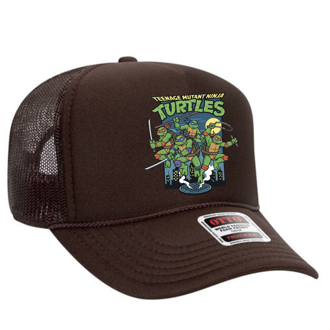 Teenage Mutant Ninja Turtles Trucker Snapback Hat – TMNT Retro Mesh Cap, Adjustable Fit