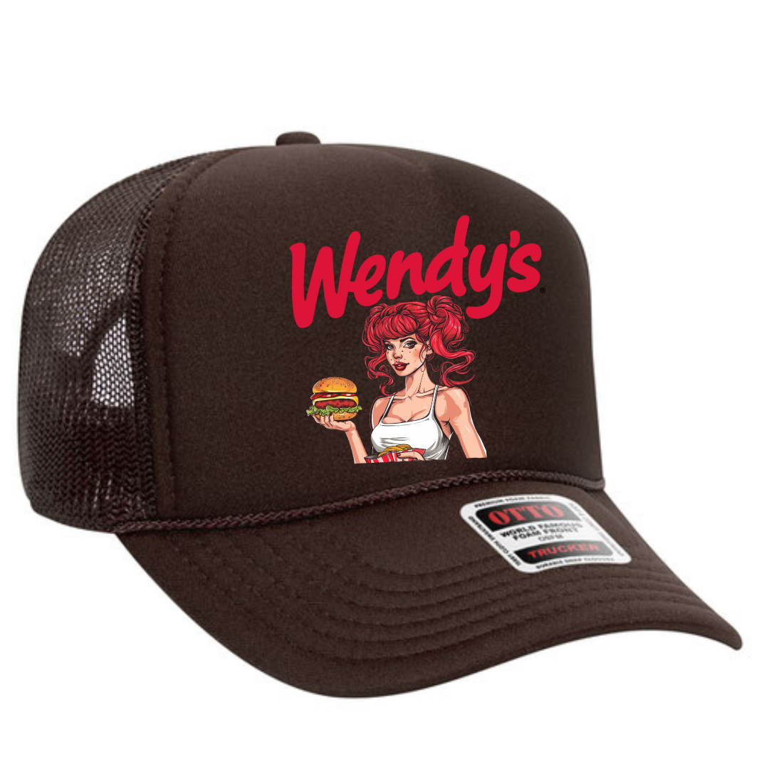Wendy's Black Trucker Snapback Hat