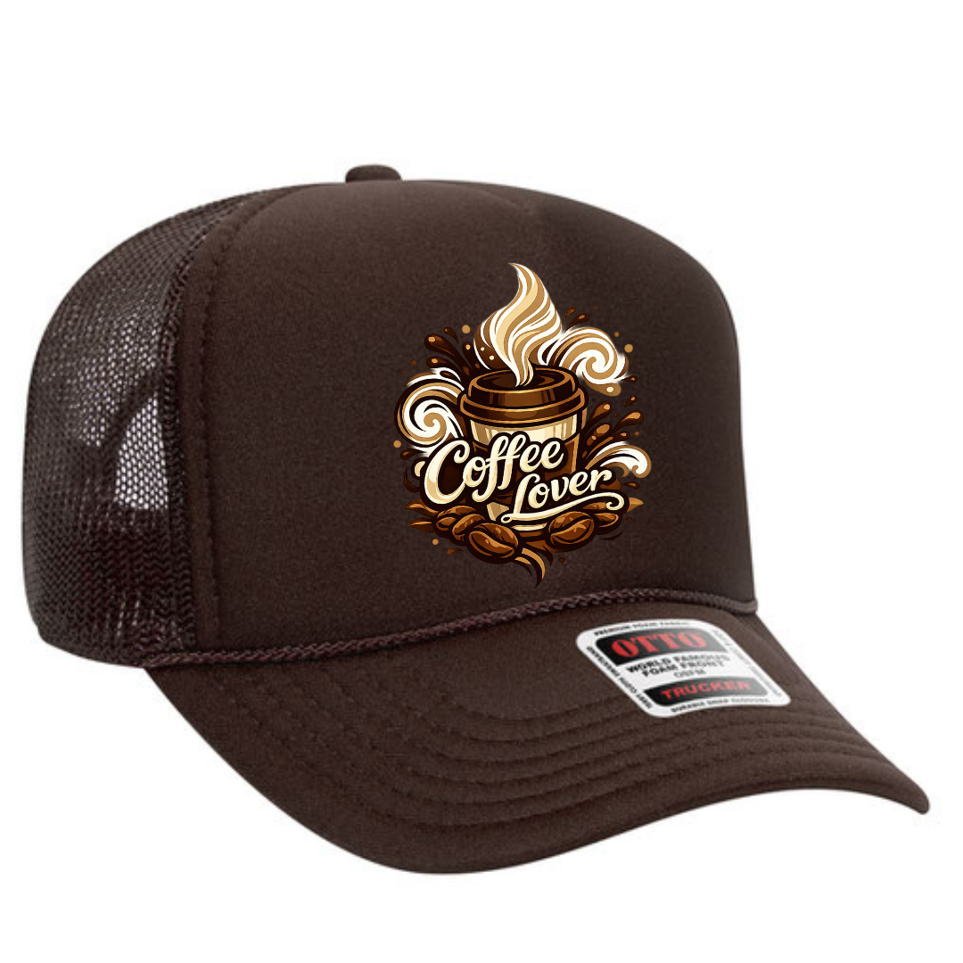 Coffee Lover Trucker Snapback Hat – Caffeine Life Mesh Cap, Adjustable Fit