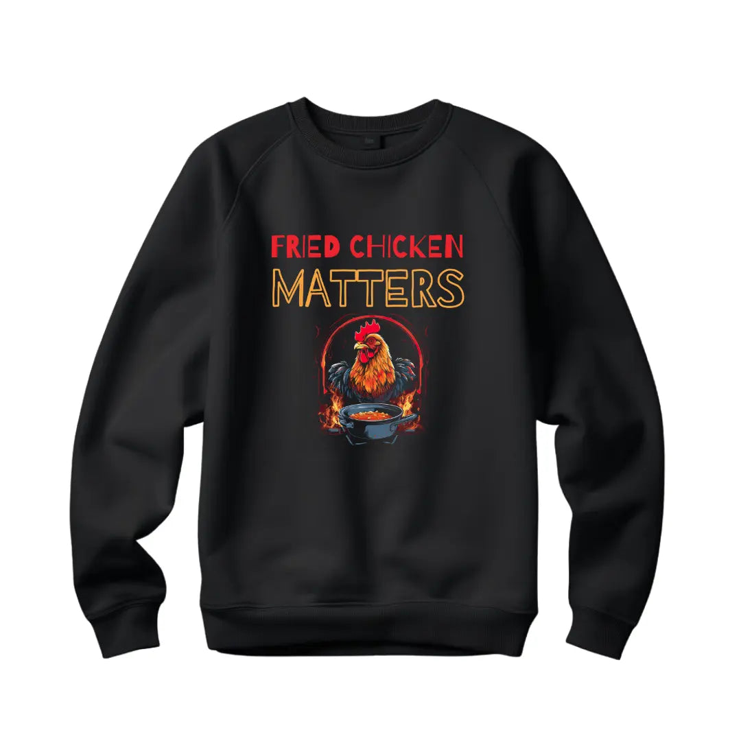Fried Chicken Matters: Statement Sweatshirt - Black Threadz