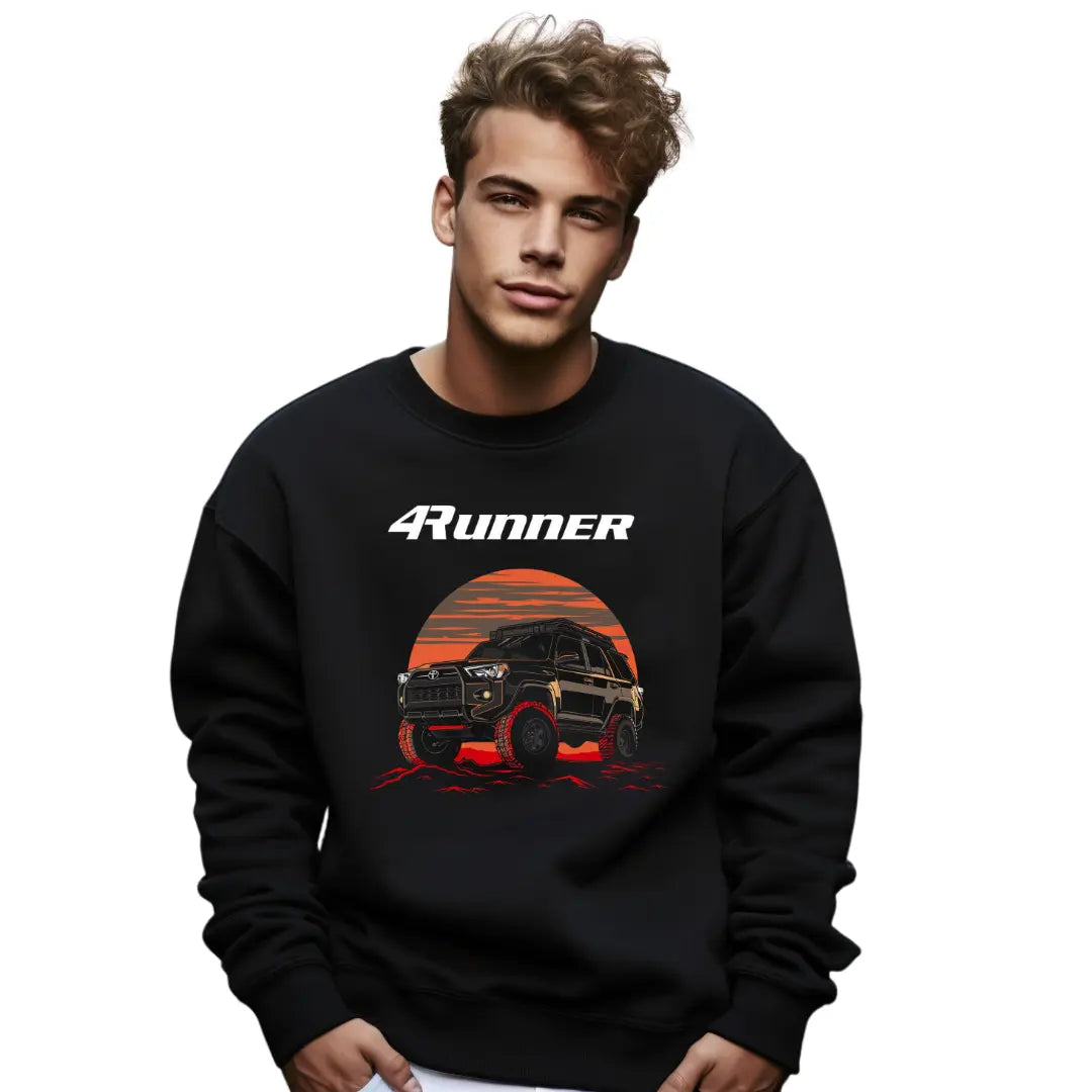 4Runner Off-Road Adventure Sweatshirt - Premium Black Top with Iconic SUV Design - Black Threadz