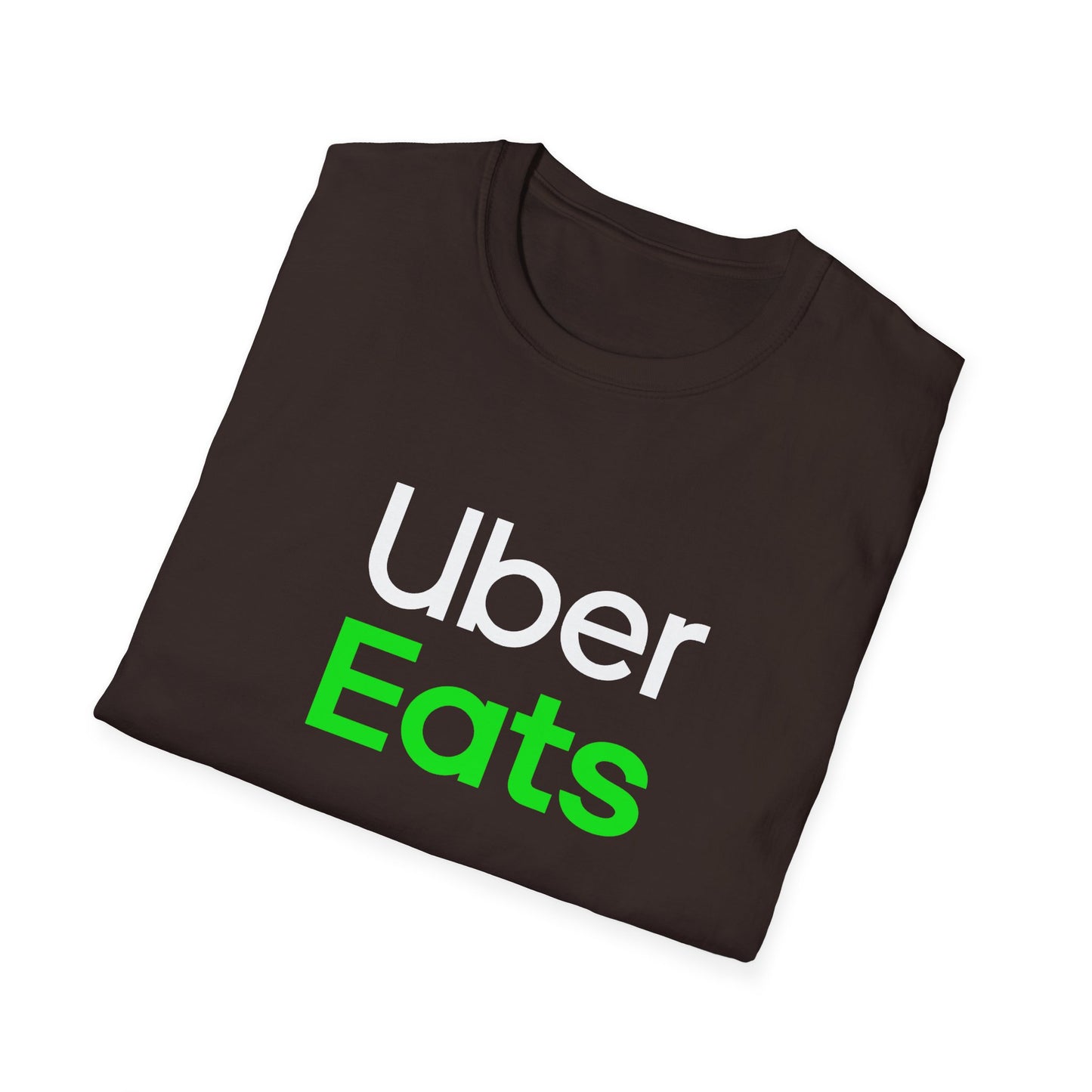 Uber Eats Graphic Tee - Unisex Cotton T-Shirt for Delivery Driver & Courier Gear | Official Uber Merch & Work Uniform | Logistics Apparel Streetwear - Perfect Foodie Gift & Uber Gift Delivery App Clothing