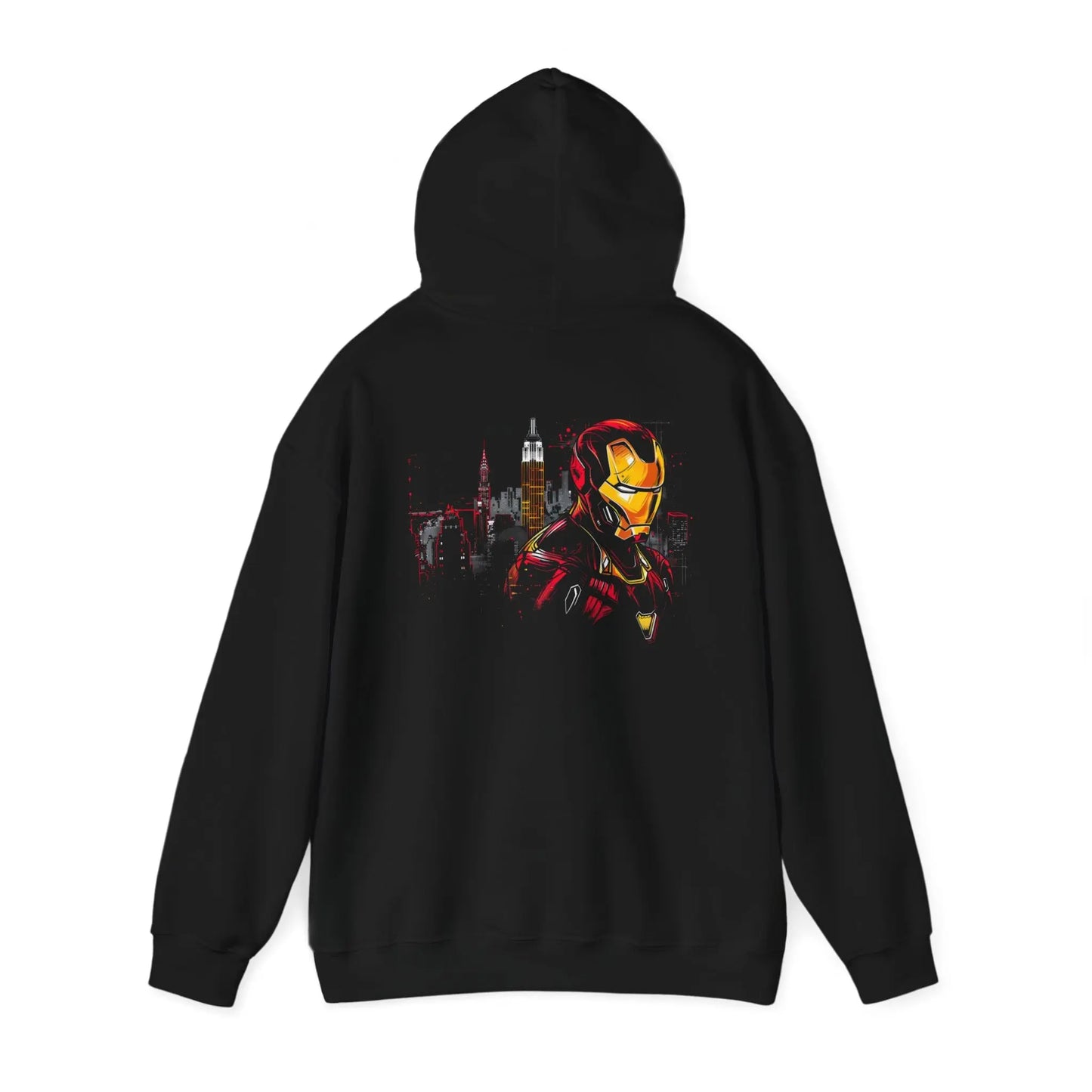 Legendary Marvel: Iron Man Cityscape Black Hoodie - Black Threadz